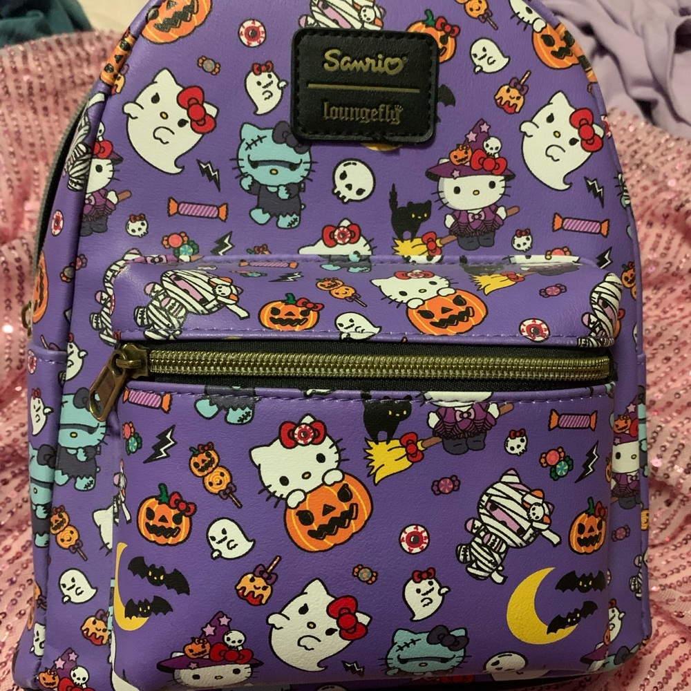 Loungefly Purple Hello Kitty Halloween Backpack